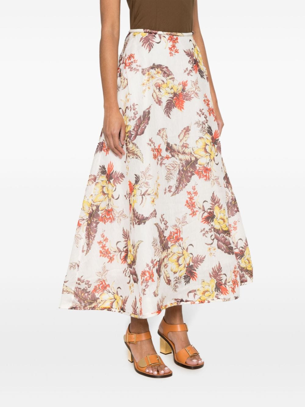 ZIMMERMANN Floral Print Maxi Skirt