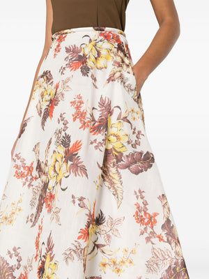 ZIMMERMANN Floral Print Maxi Skirt