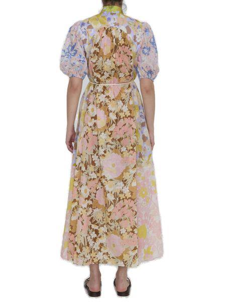 ZIMMERMANN Chic Pop Puff Sleeve Maxi Dress