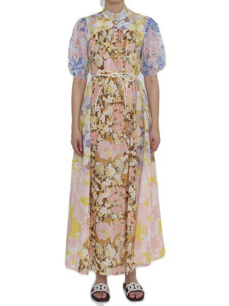 ZIMMERMANN Chic Pop Puff Sleeve Maxi Dress