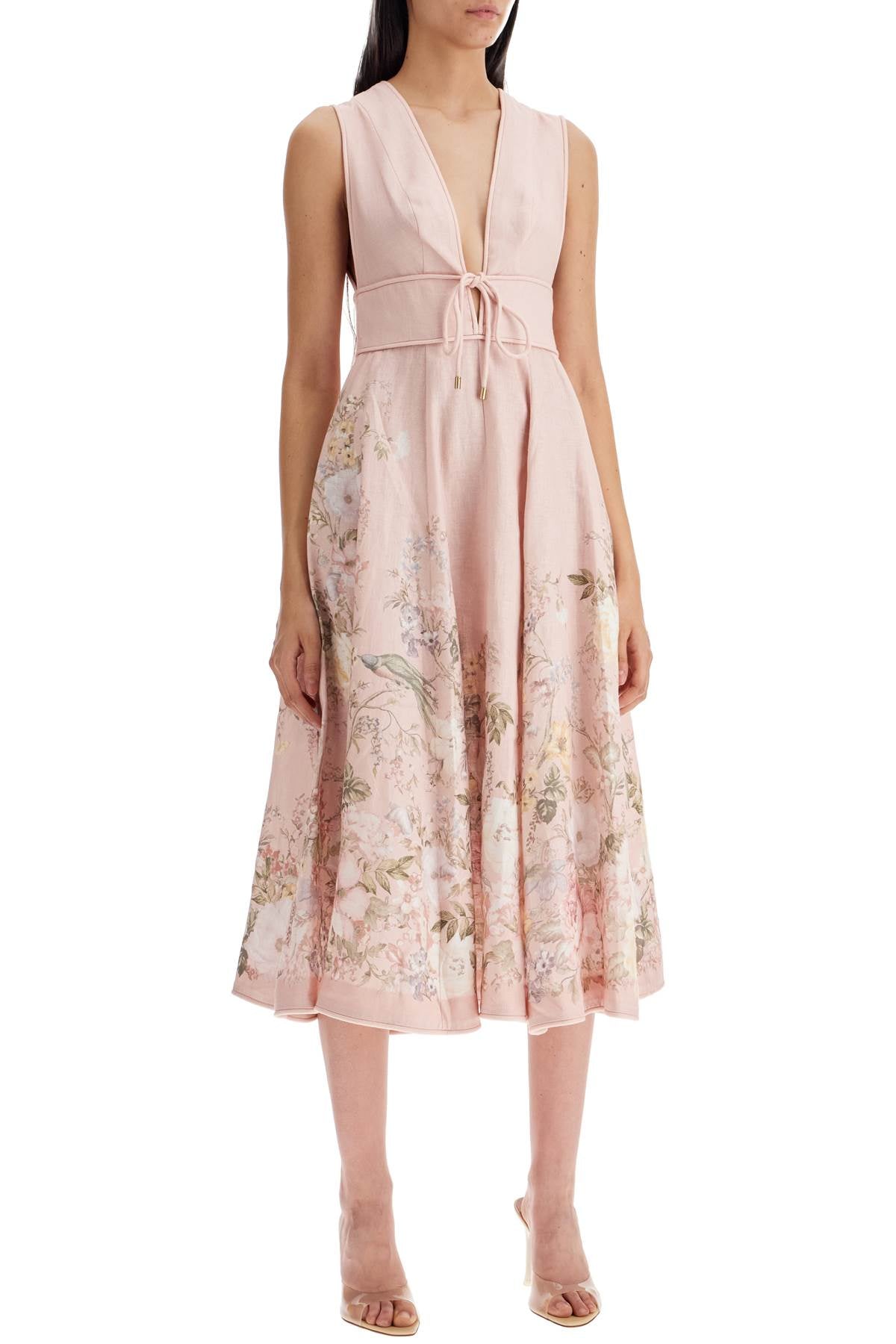 ZIMMERMANN Waverly Plunge Midi Dress