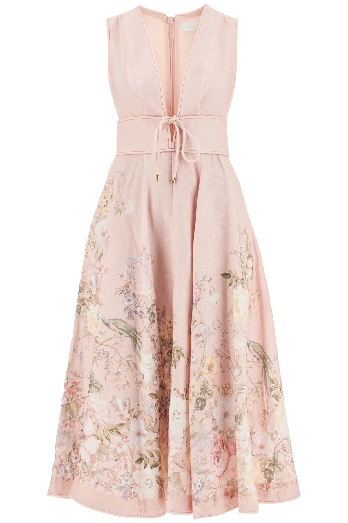 ZIMMERMANN Waverly Plunge Midi Dress