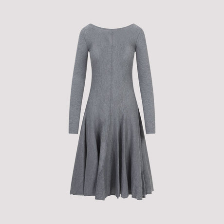 KHAITE Cozy and Chic Grey Wool Dress for Women - FW23 Collection