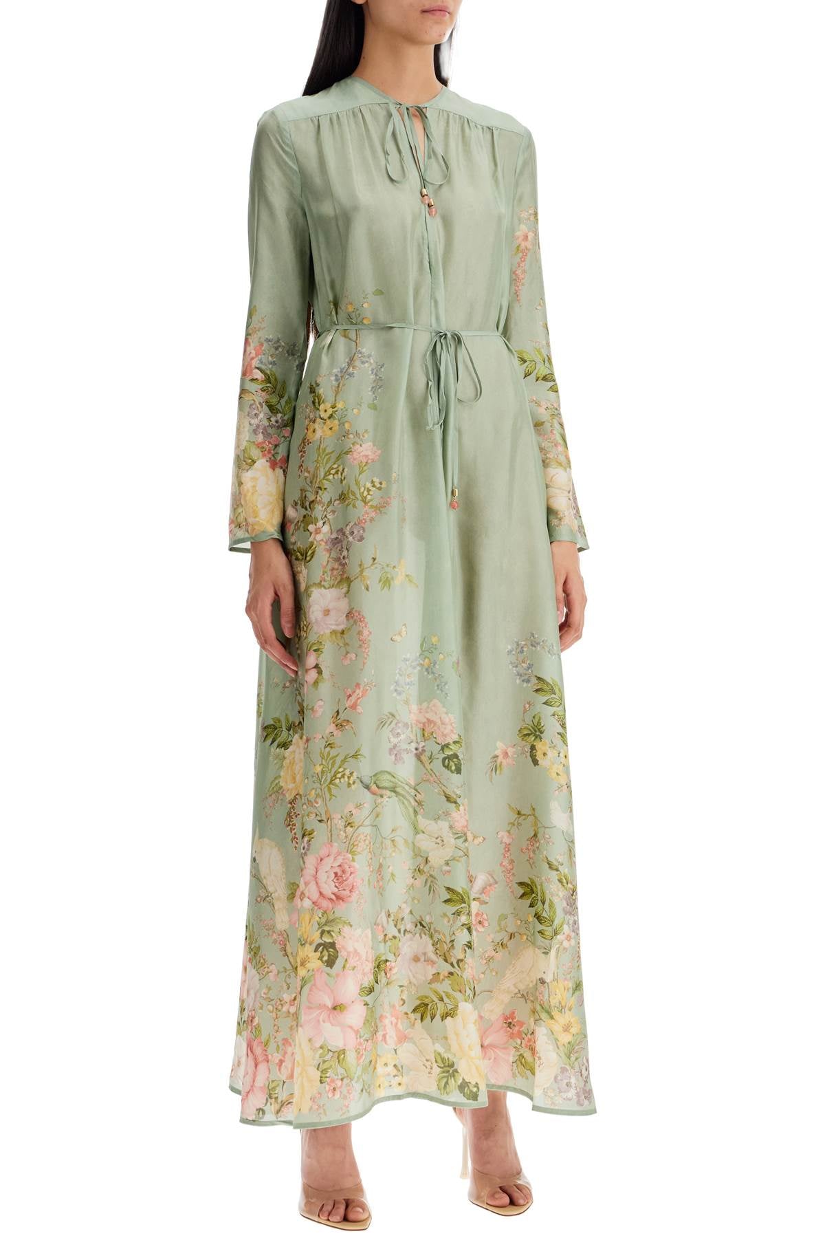 ZIMMERMANN Elegant Long Charmeuse Silk Maxi Dress