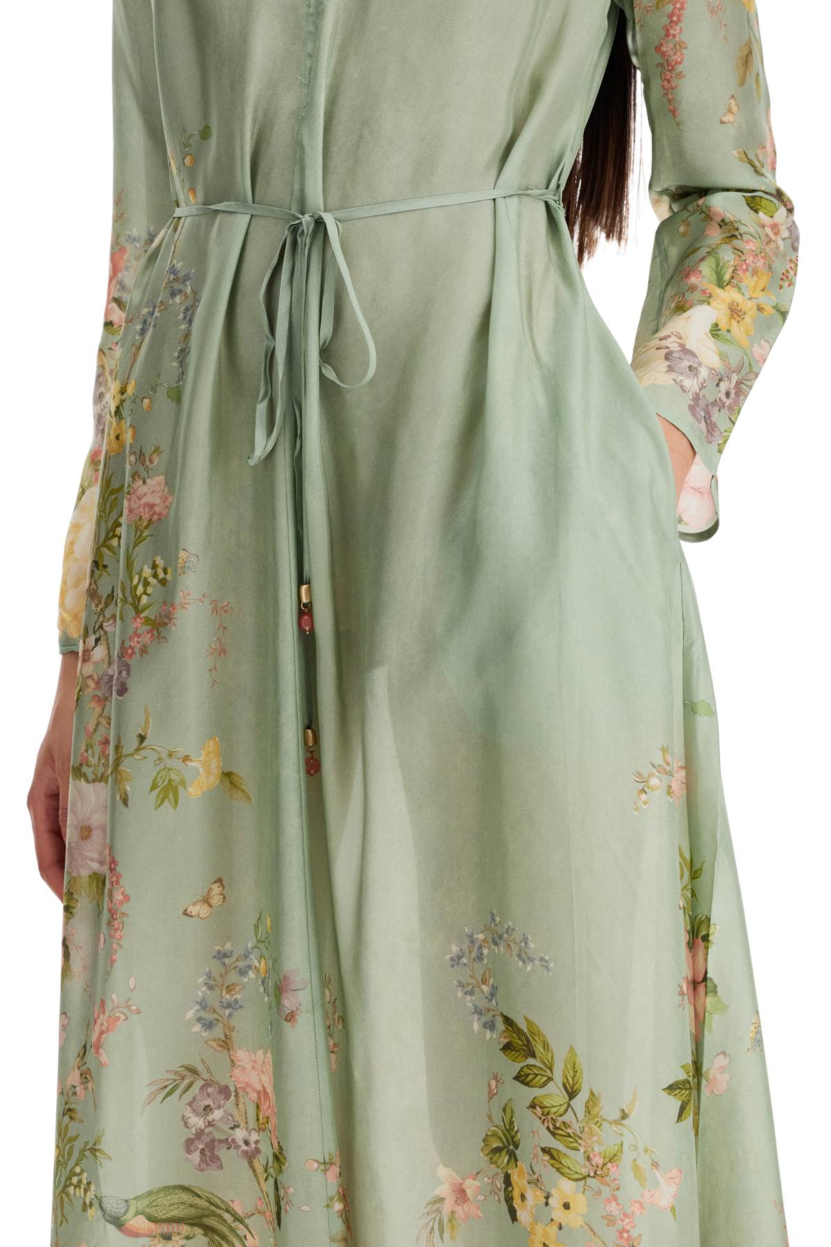 ZIMMERMANN Elegant Floral Silk Maxi Dress