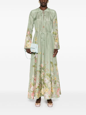 ZIMMERMANN Elegant Floral Silk Maxi Dress