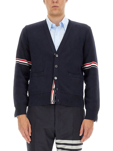 THOM BROWNE Men's Stylish V-Neck Cardigan