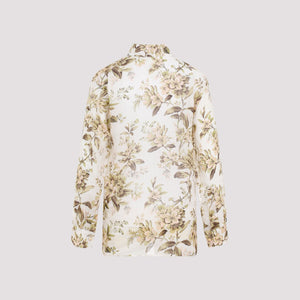 ZIMMERMANN Golden Multicolor Ramie Shirt