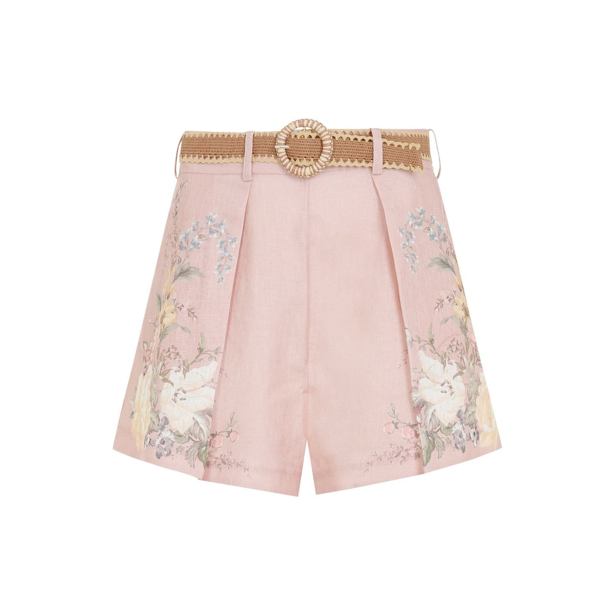 ZIMMERMANN Multicolor Linen Tuck Shorts