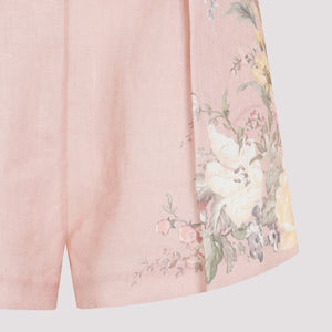 ZIMMERMANN Multicolor Linen Tuck Shorts