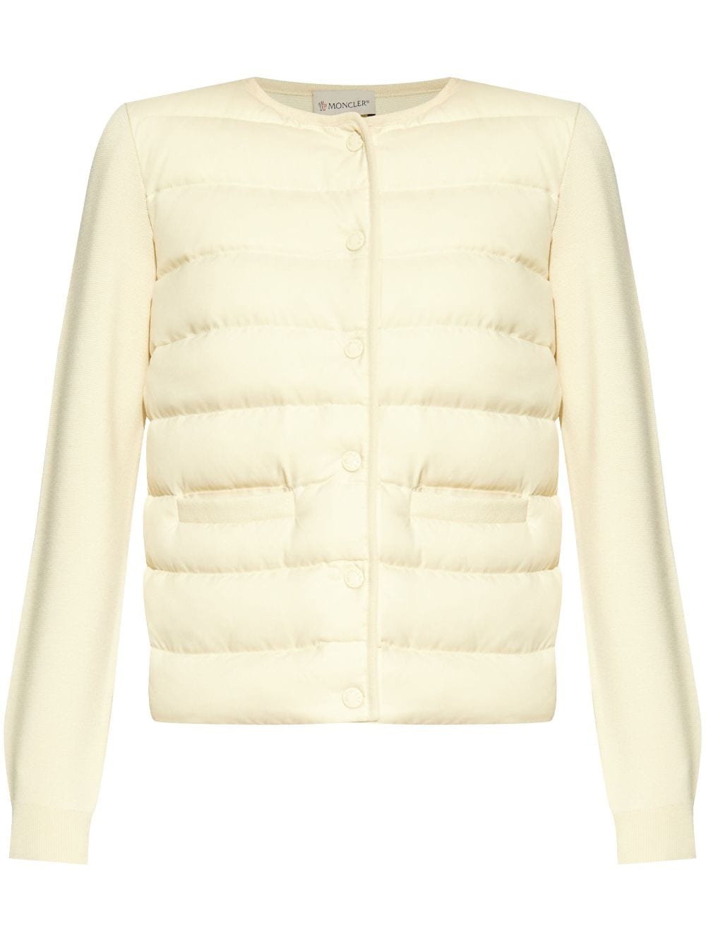 MONCLER Elegant Cream Padded Cardigan