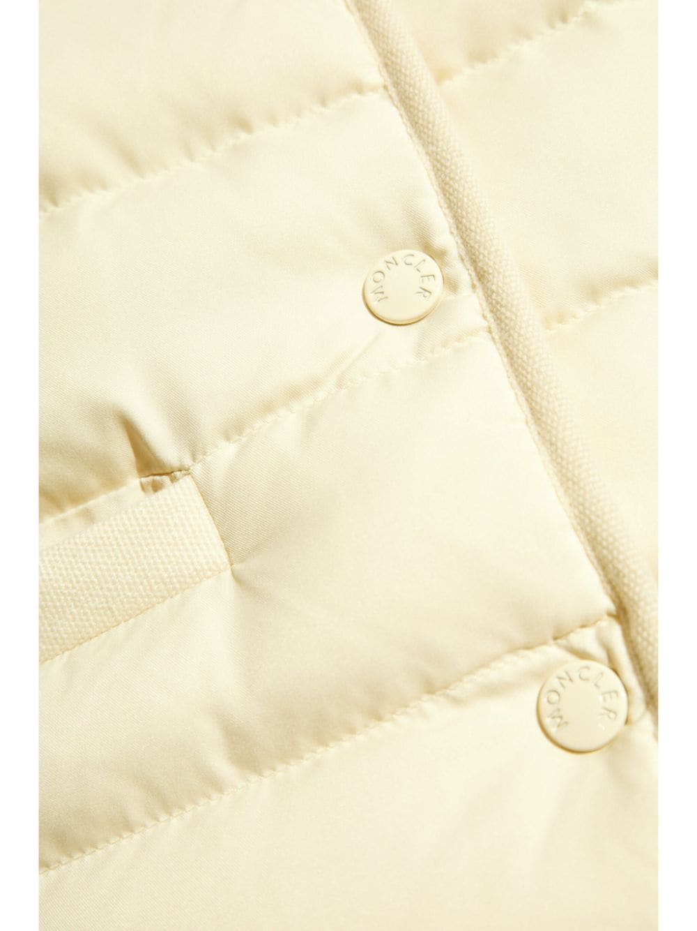 MONCLER Elegant Cream Padded Cardigan