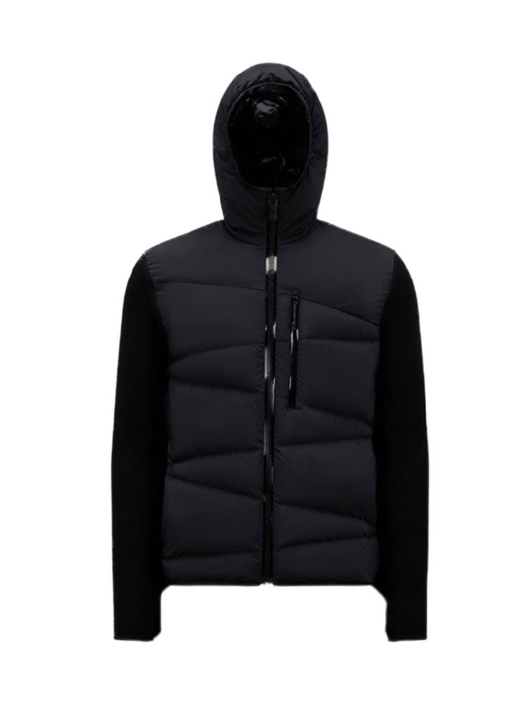 MONCLER Hooded Padded Wool-Blend Cardigan