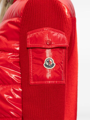 MONCLER Luxury Padded Wool Cardigan