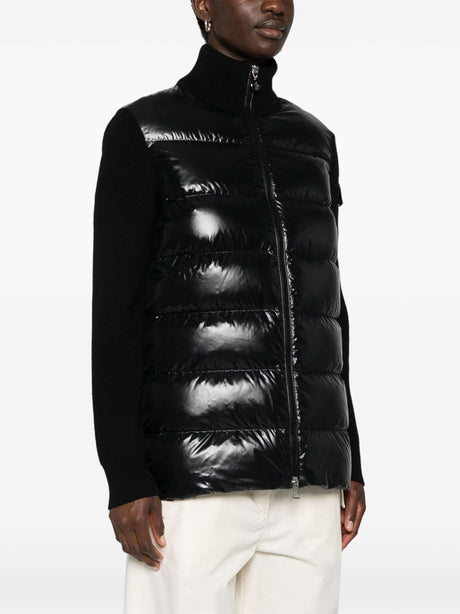 MONCLER Luxury Padded Wool Cardigan