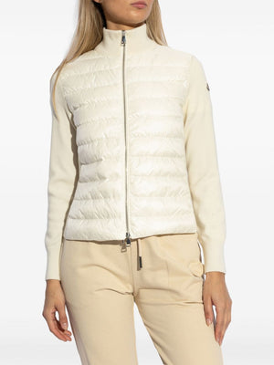 MONCLER Elegant Padded Wool Cardigan