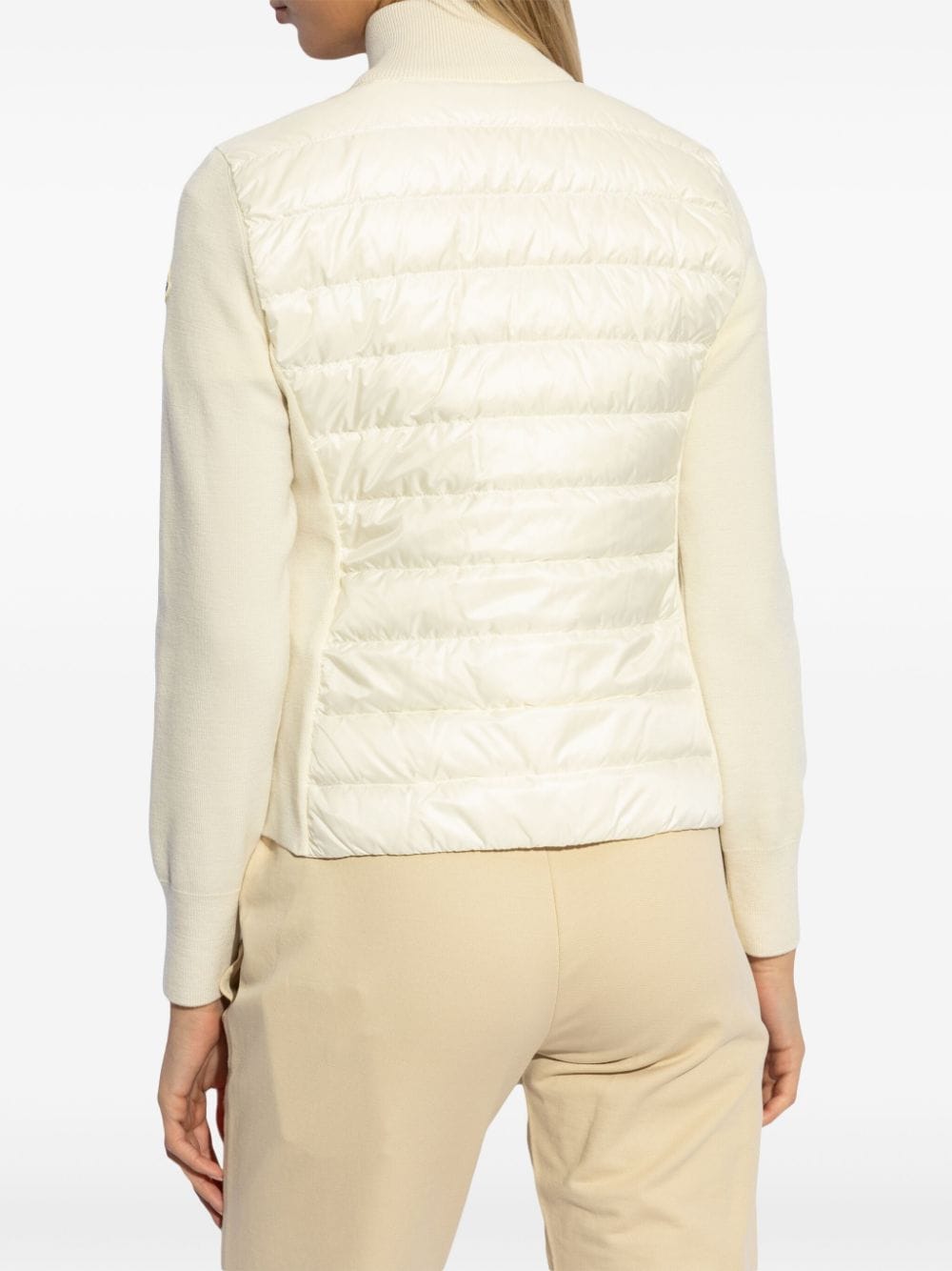 MONCLER Elegant Padded Wool Cardigan