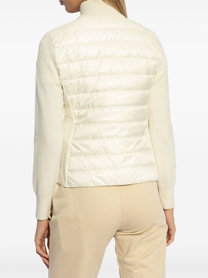 MONCLER Elegant Padded Wool Cardigan