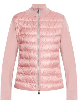 MONCLER Chic Pink Padded Zip Cardigan