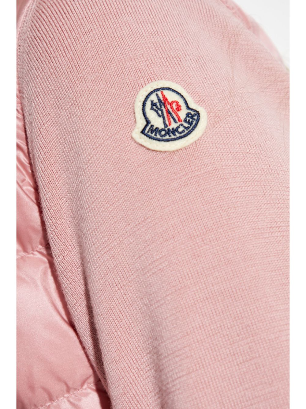 MONCLER Chic Pink Padded Zip Cardigan