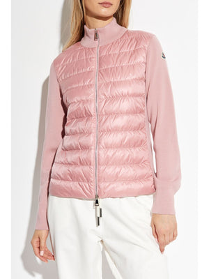 MONCLER Chic Pink Padded Zip Cardigan