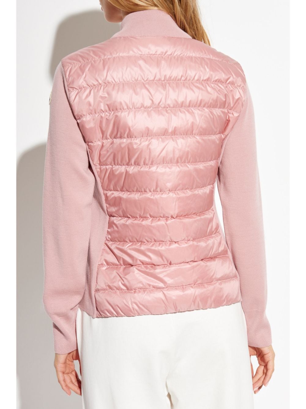 MONCLER Chic Pink Padded Zip Cardigan