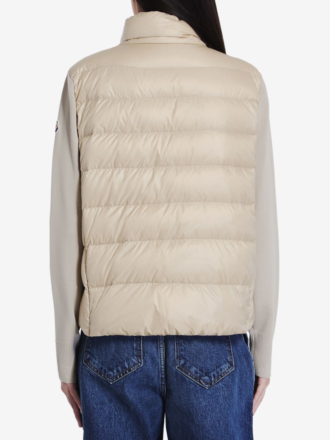 MONCLER Luxury Padded Wool Cardigan with Down Lining