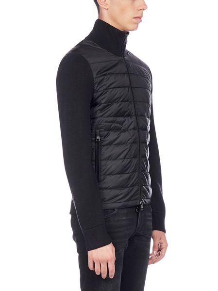 MONCLER Luxury Black Wool-Blend Cardigan