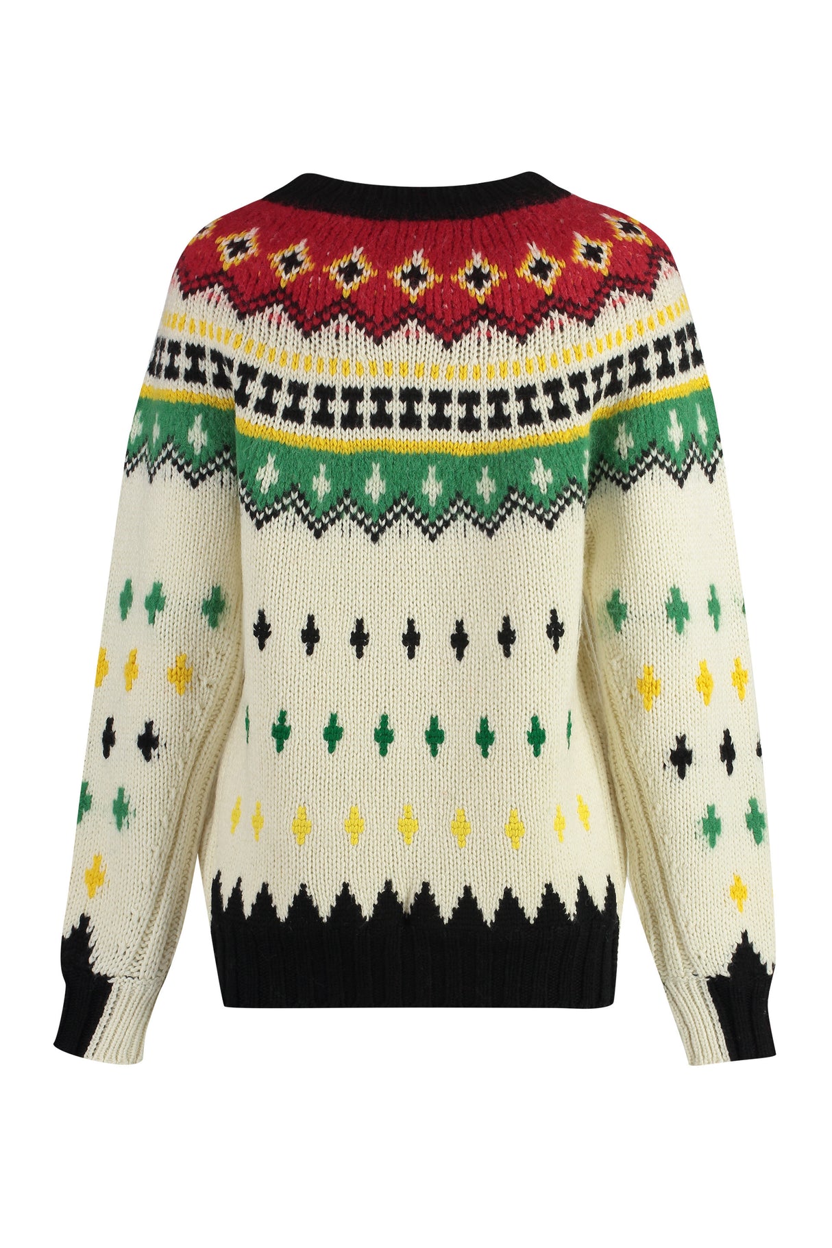 MONCLER GRENOBLE Multicolor Jacquard Wool Sweater for Women