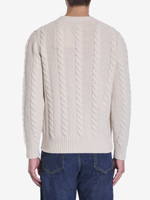 MONCLER Crewneck Cableknit Sweater - Regular Fit