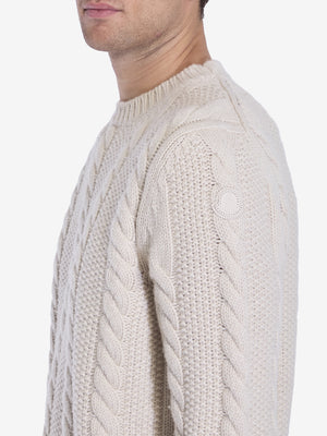 MONCLER Crewneck Cableknit Sweater - Regular Fit