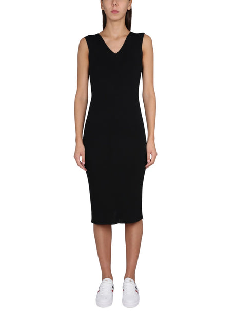 MONCLER Chic V-Neck Knit Dress