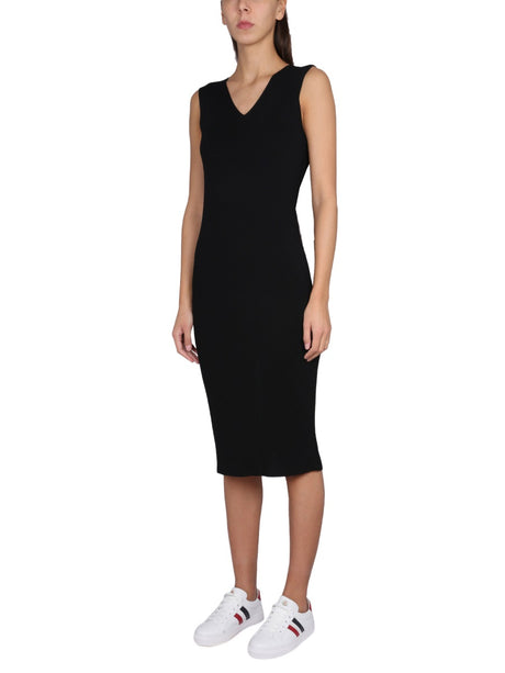 MONCLER Chic V-Neck Knit Dress