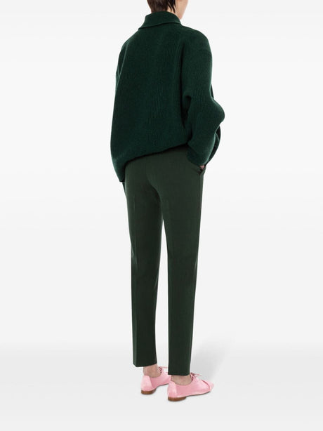 PHILOSOPHY DI LORENZO SERAFINI Chic Green Wool Trousers for Women - FW24