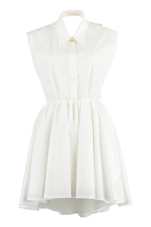 PHILOSOPHY DI LORENZO SERAFINI White Shirt Dress with Open Back and Bow for Women - SS23