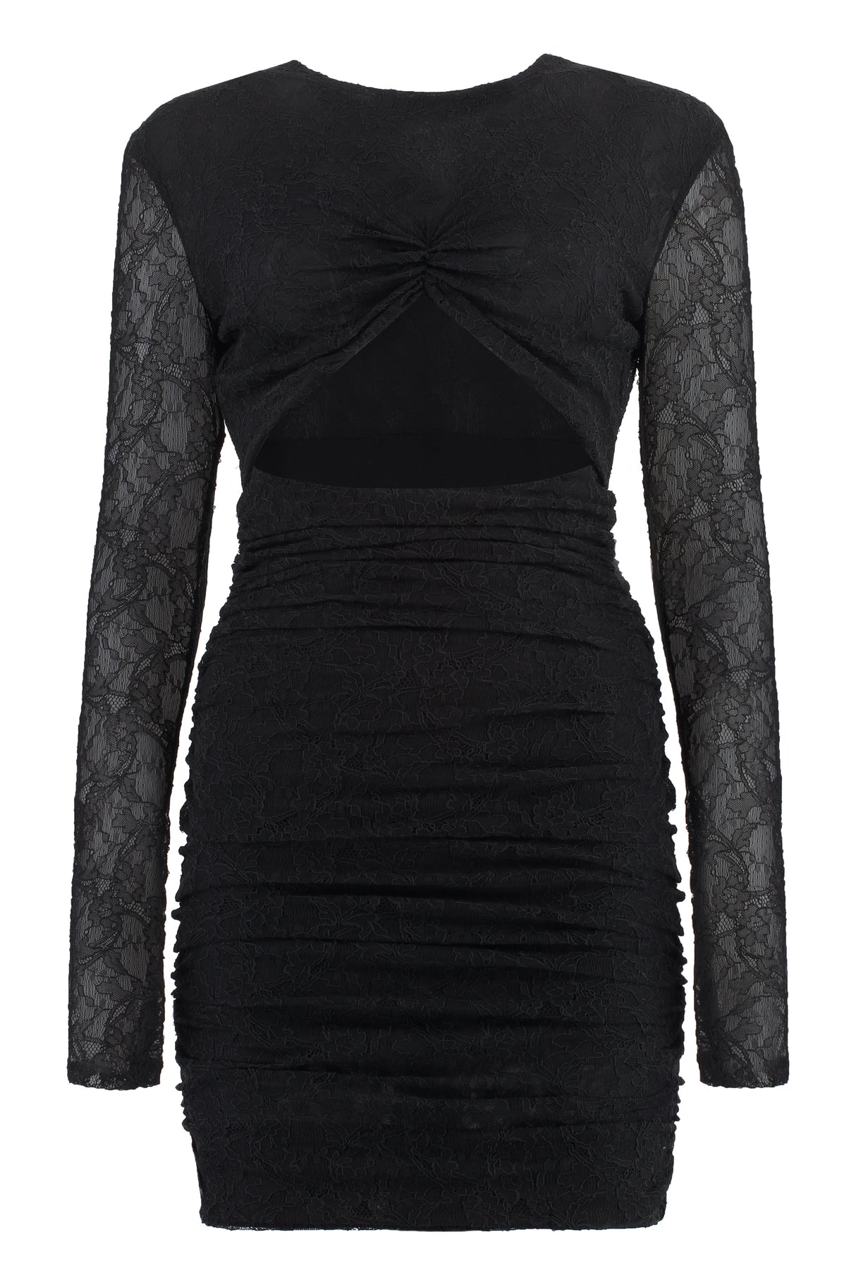 Elegant Black Lace Mini Dress from FW23 Collection