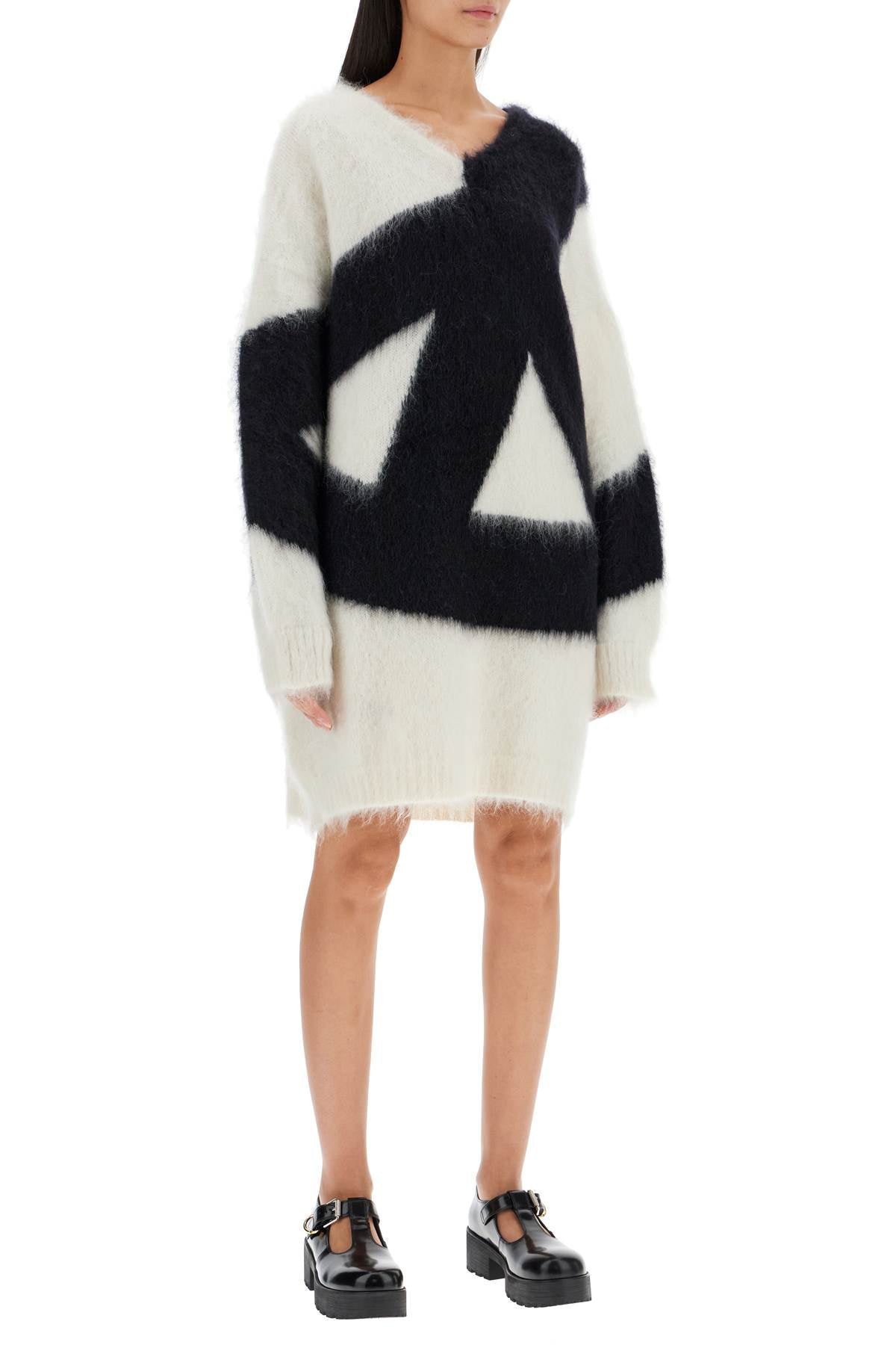 MOSCHINO COUTURE BRUSHED KNIT DRESS