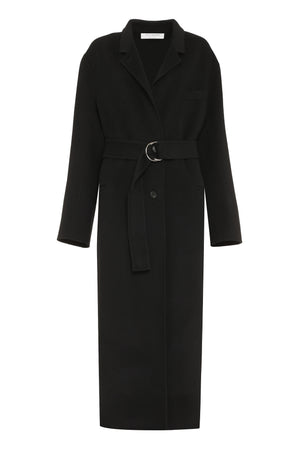 Women's Single-Breasted Black Wool Jacket for FW23