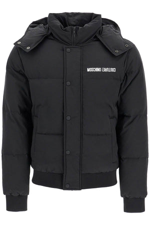 MOSCHINO COUTURE Luxury High-Neck Puffer Jacket with Removable Hood