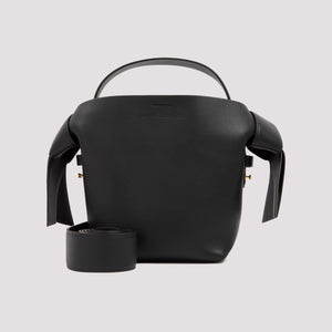 ACNE STUDIOS Elegant Mini Tote with Japanese-Inspired Bow - Brown Leather