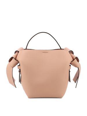 Salmon Pink Smooth Leather Top Handle Handbag