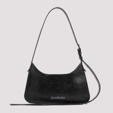 ACNE STUDIOS Sleek Mini Crackle Leather Hobo Bag