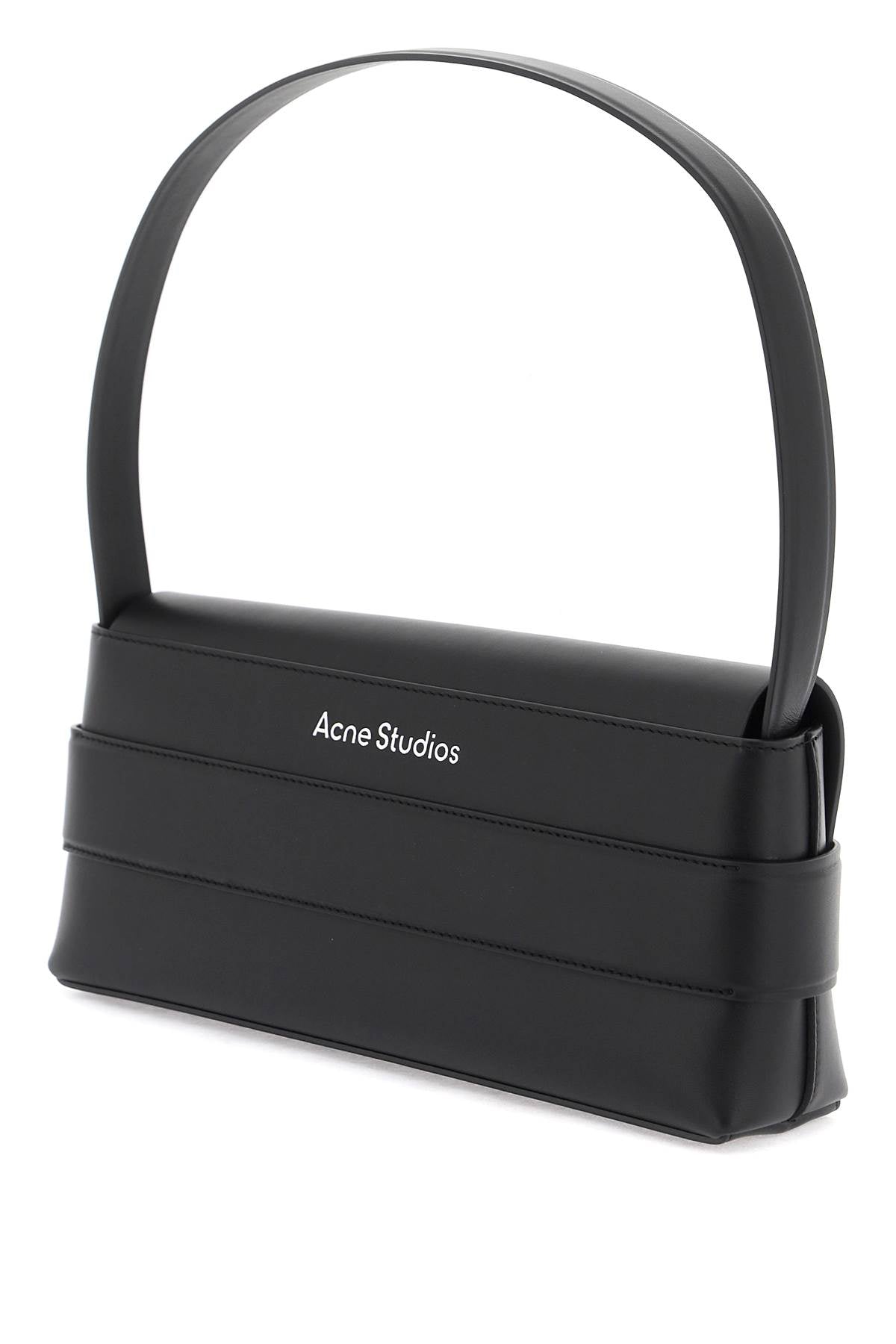 ACNE STUDIOS Sleek and Elongated Smooth Leather Shoulder Bag with Adjustable Handle