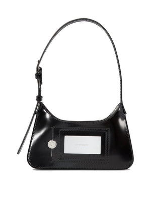 ACNE STUDIOS Mini Luxe Leather Crossbody Bag in Black