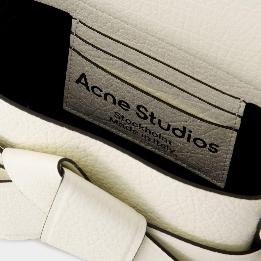 ACNE STUDIOS Elegant White Leather Shoulder Pouch