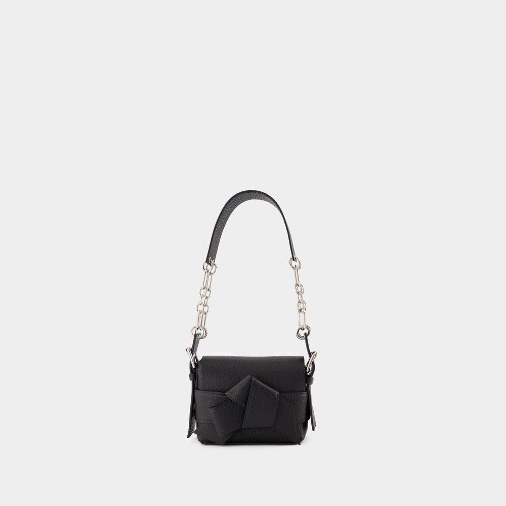 ACNE STUDIOS Elegant Black Leather Shoulder Bag