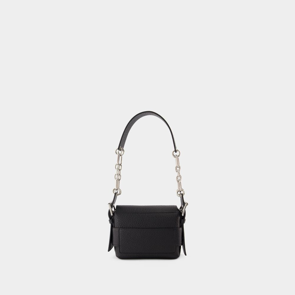 ACNE STUDIOS Elegant Black Leather Shoulder Bag