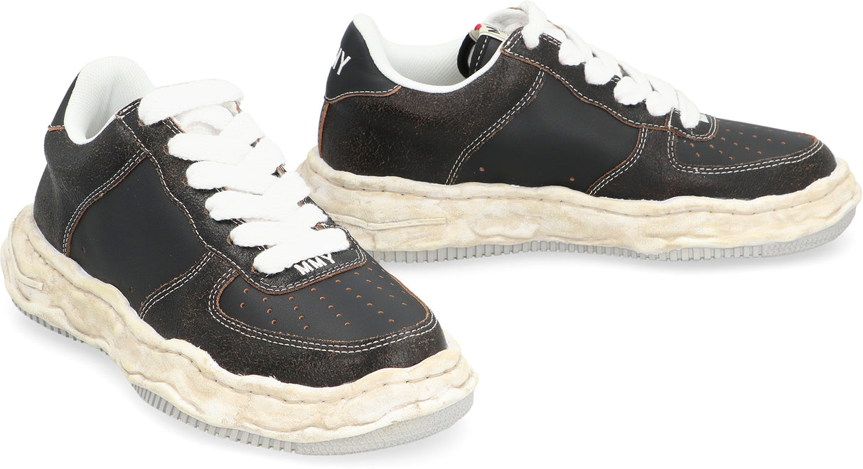 MAISON MIHARA YASUHIRO	 Wayne Leather Low-Top Retro Sneakers