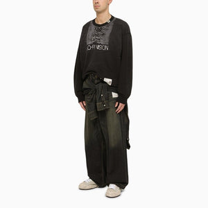 Men's Wide-Leg Denim Pants with Shirt Waistband from MAISON MIHARA YASUHIRO