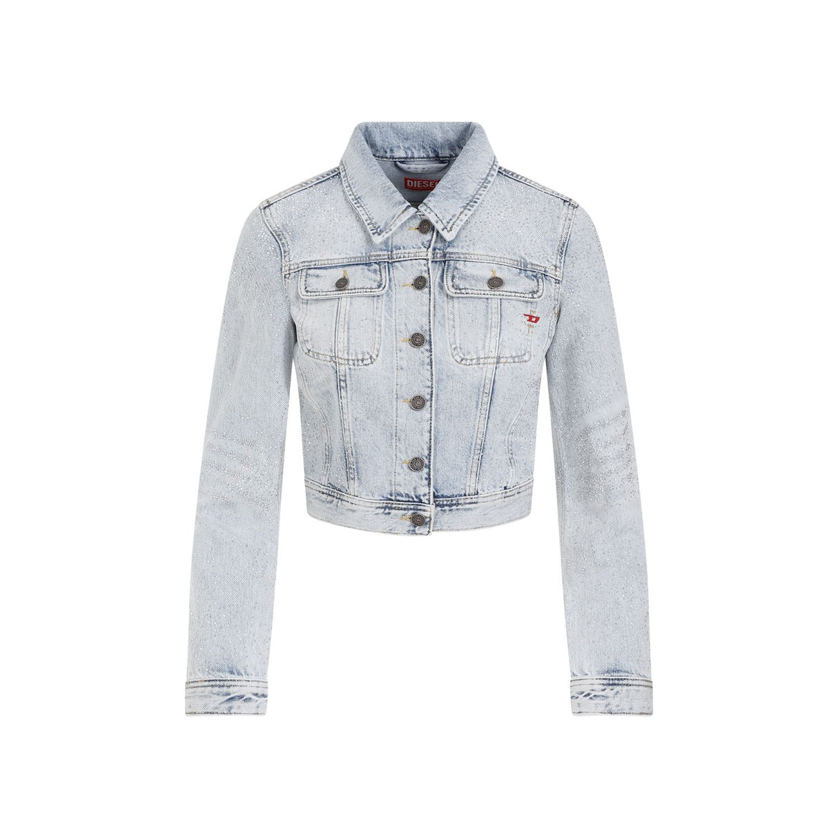 DIESEL Blue Denim Women's Slim Fit Jacket for SS24